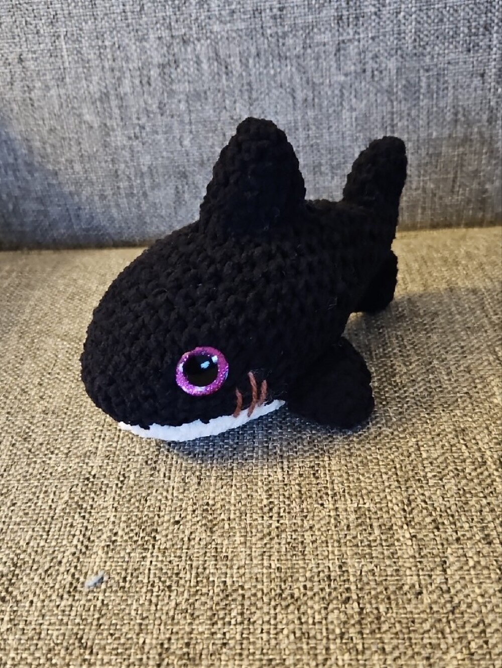 Handmade Crochet Amigurumi Shark - - Picture 5 of 5